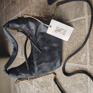 Hobo Black Leather Shoulder Bag